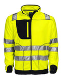 Projob Herren Arbeitssicherheits Jacke aus Polarfleece mit Softshell Elementen und ISO 20471 KLASSE 3/2 Zertifizierung - WERBE-WELT.SHOP