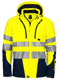 Projob Herren Warnschutz Jacke, 3-lagig aus Softshell, EN ISO 20471 Klasse 3/2