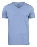 Herren  T-Shirt mit V-Neck aus trendigem Slub Garn - WERBE-WELT.SHOP