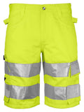 Projob Herren Shorts in Warnschutzfarbe mit Reflektoren - 6536 En Iso 20471 Klasse 2 - WERBE-WELT.SHOP