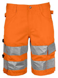 Projob Herren Shorts in Warnschutzfarbe mit Reflektoren - 6536 En Iso 20471 Klasse 2